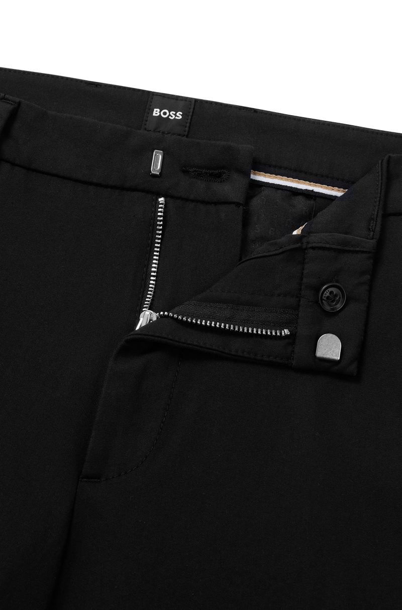 Calças De Ajuste Fino Em Mistura De Algodão Com Stretch