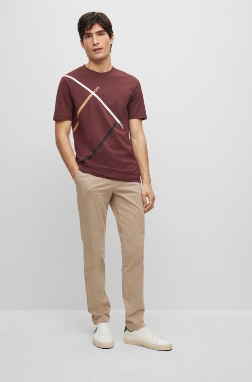 Calças Chino Slim-Fit Em Gabardine Stretch