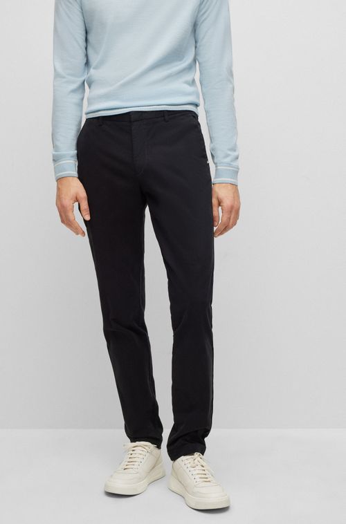 Calças Chino Slim-Fit Em Gabardine Stretch