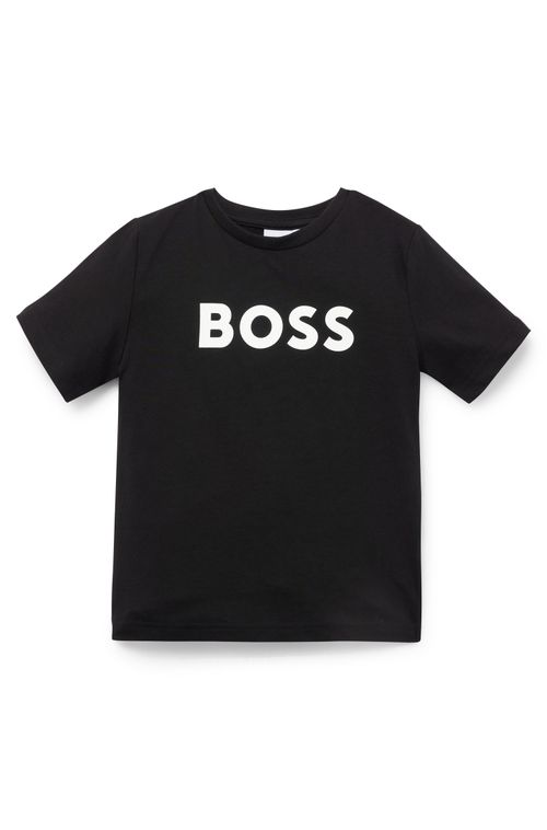 Camiseta Infantil De Malha De Algodão E Logo De Alto Contraste