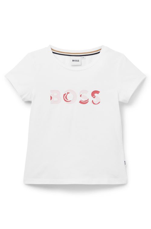 Camiseta Infantil Em Algodão Flexível Com Logo Estampado