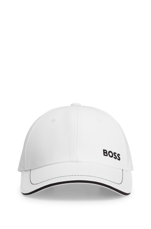 Boné De Sarja De Algodão Com Detalhe De Logotipo