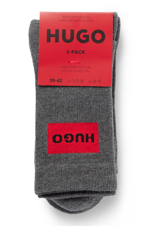 Pacote Com Dois Pares De Meias De Comprimento Curto Com Detalhes Do Logo