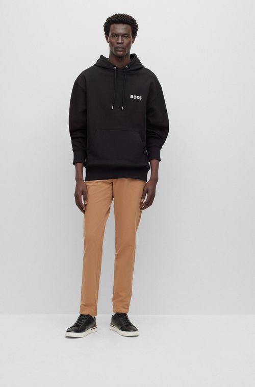 Calças Chinos De Ajuste Fino Em Gabardine De Algodão.