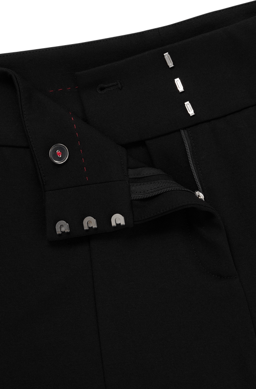 Calças Boca De Sino Slim Fit Em Jersey Elástico