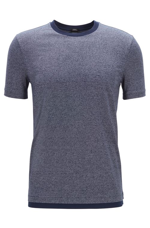 Camiseta Slim Fit Em Algodão Mouliné Mercerizado