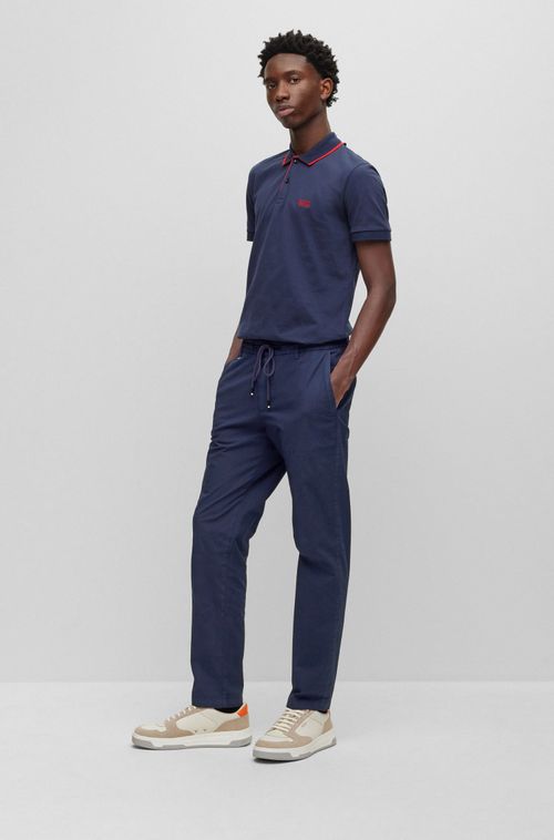 Camisa Polo De Piquet De Algodão Com Logotipo Bordado