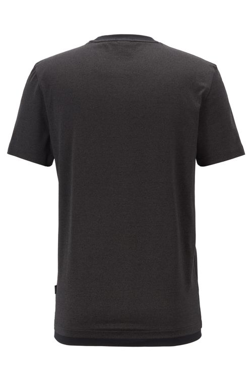 Camiseta Slim Fit Em Algodão Mouliné Mercerizado