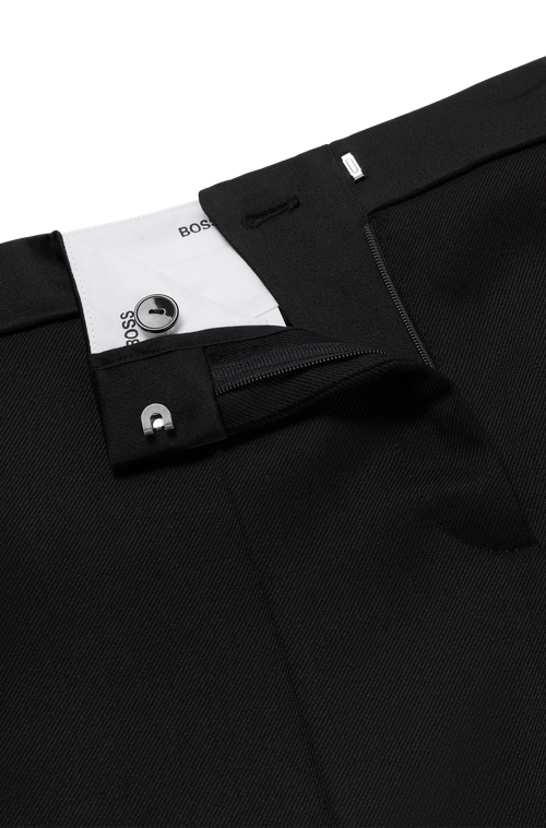 Calça Regular Fit Em Lã Sustentável