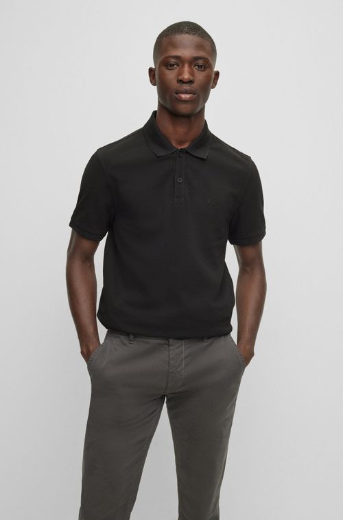 Camisa Polo De Ajuste Fino Em Algodão Piqué