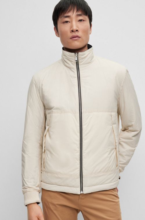 Jaqueta Reversível Repelente À Água Com Emblema Do Logotipo