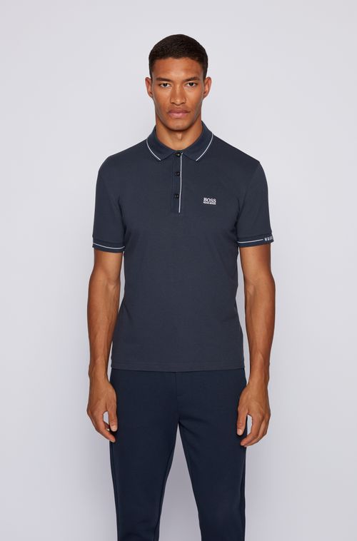 Polo Slim Fit Em Piquet Stretch Com S.Café