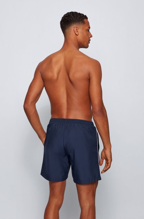 Shorts De Praia Com Logotipo Em Tecido De Secagem Rápida