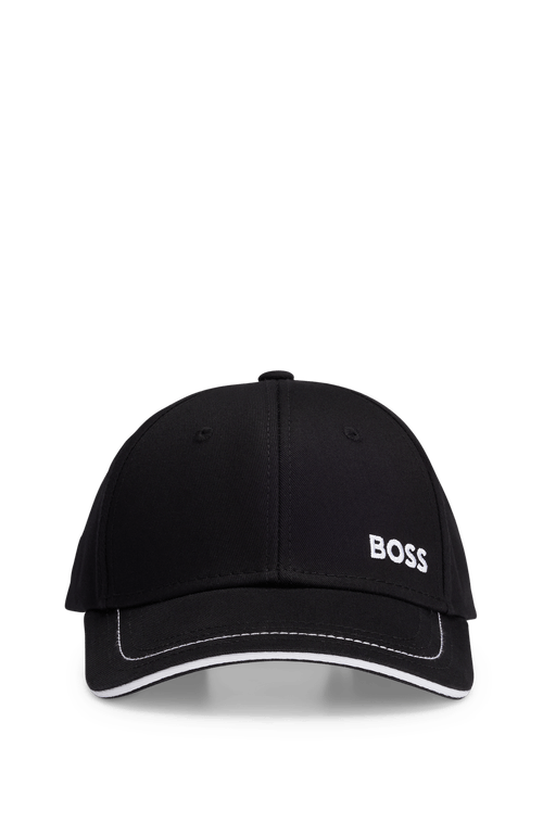 Boné De Sarja De Algodão Com Detalhe De Logotipo