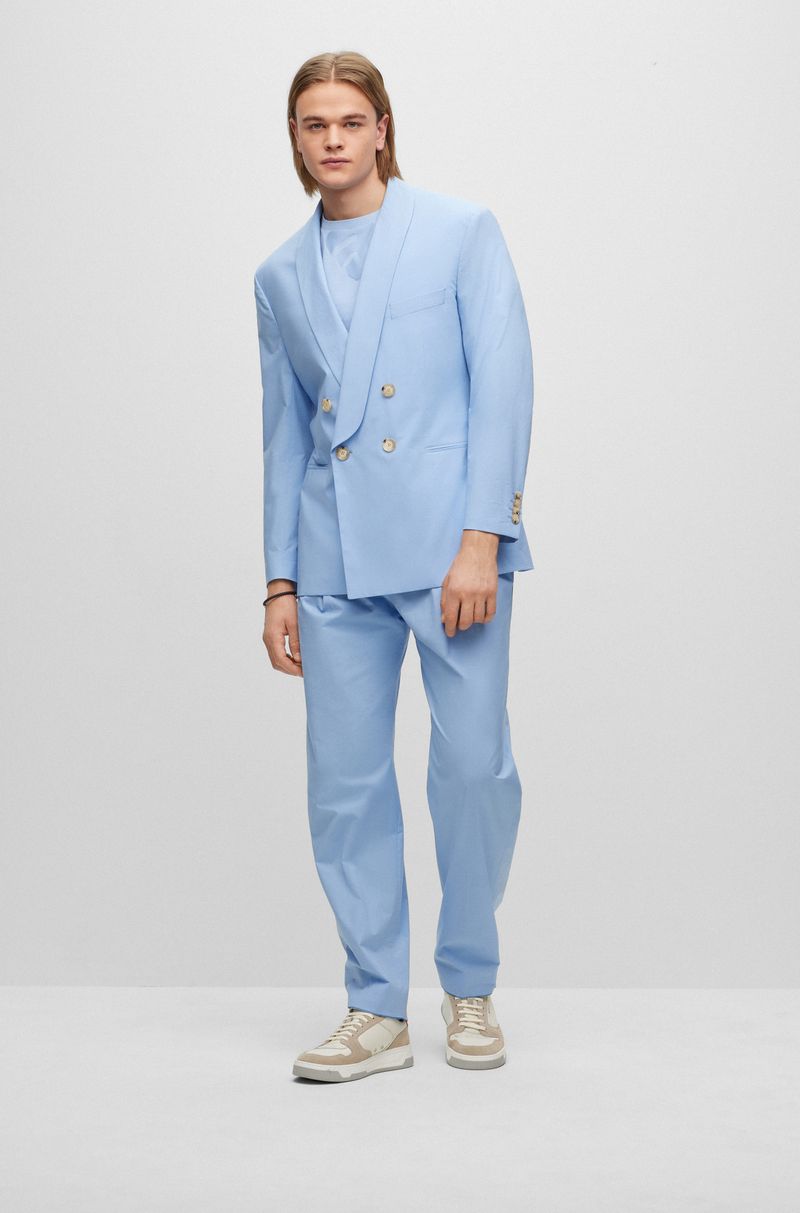 Blazer Com Caimento Solto Em Algodão Elástico