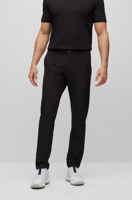 Calças Chino Slim-Fit Em Tecido Stretch Easy-Iron Preta