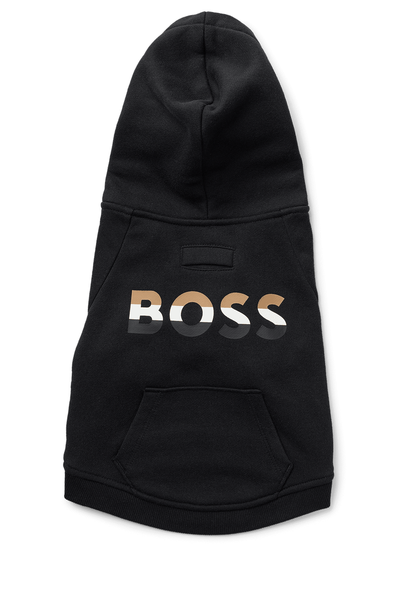 Blusa De Moletom Para Cães Com Listras De Logo