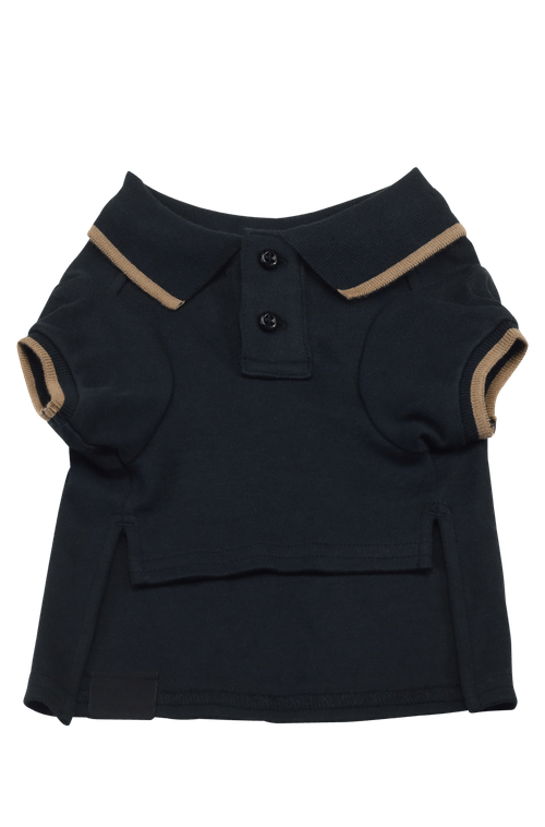 Camisa Polo Para Cães Com Detalhe De Logo E Bordas Em Contraste