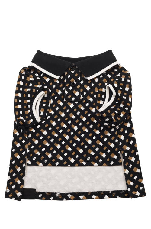 Camisa Polo Para Cães Com Detalhe De Logo E Bordas Em Contraste