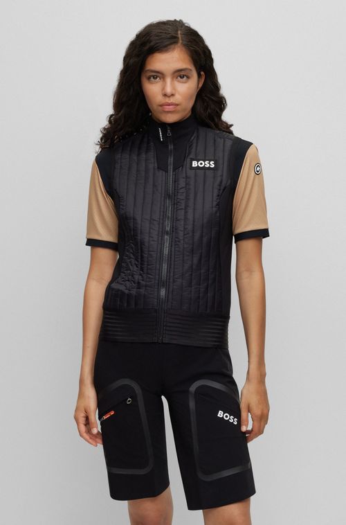 BOSS x ASSOS Colete De Ciclismo Preto Em Material Repelente À Água