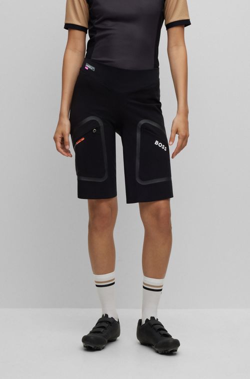 BOSS x ASSOS Bermuda De Ciclismo Cargo Preta Repelente À Água