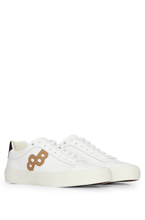 Tênis De Cano Baixo Off-White Com Detalhes De Monograma