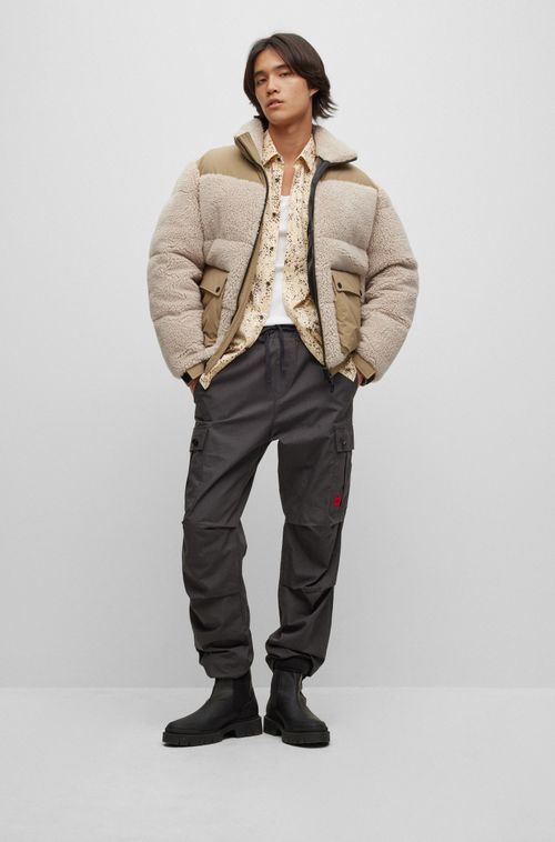 Casaco Regular-Fit Em Materiais Mistos