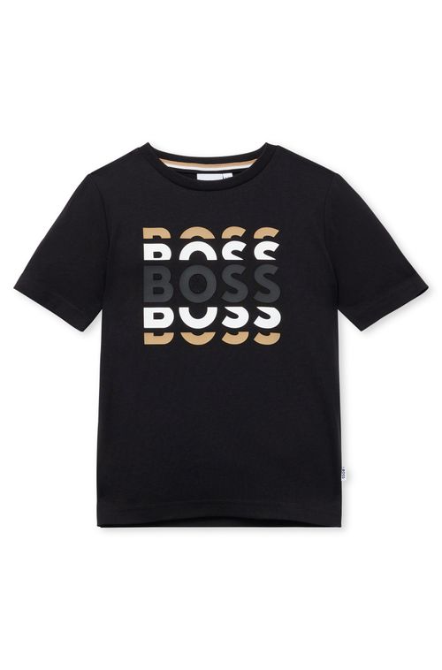 Camiseta Slim Fit Infantil De Algodão Com Logo