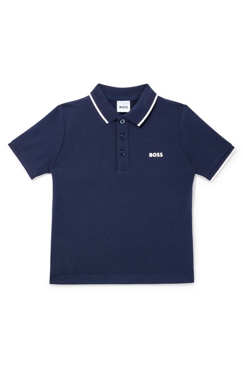 Polo Infantil Em Piqué De Algodão Com Logo Estampado