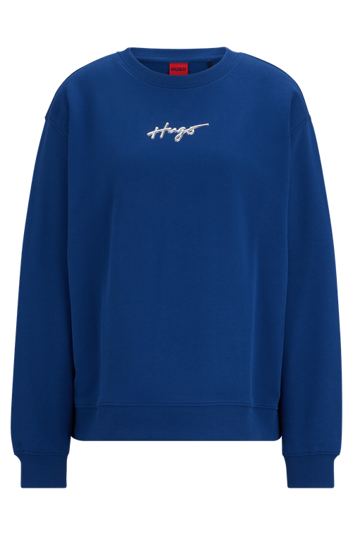 Moletom De Corte Folgado Com Logo Escrito Em Efeito Metálico