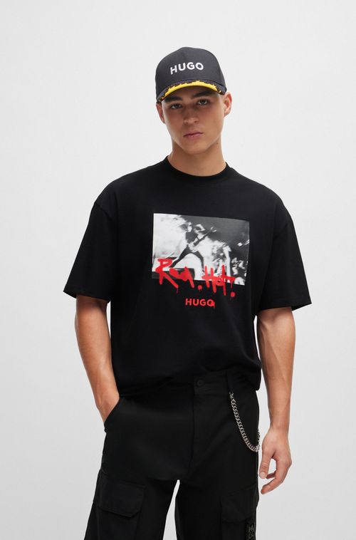 Camiseta Em Algodão Com Arte De Spray