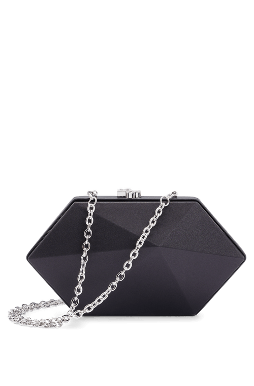 Bolsa Clutch Em Cetim Com Alça De Corrente Removível