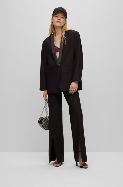 Blazer Oversized Com Lapelas De Xale
