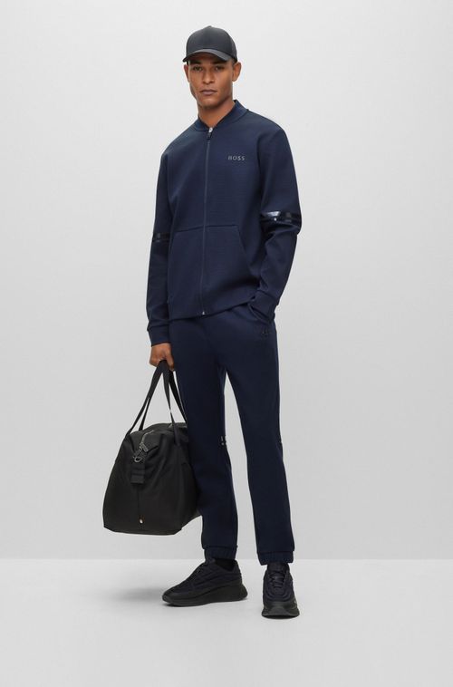 Moletom Com Zíper Em Piqué De Algodão Com Arte Em Efeito Espelhado