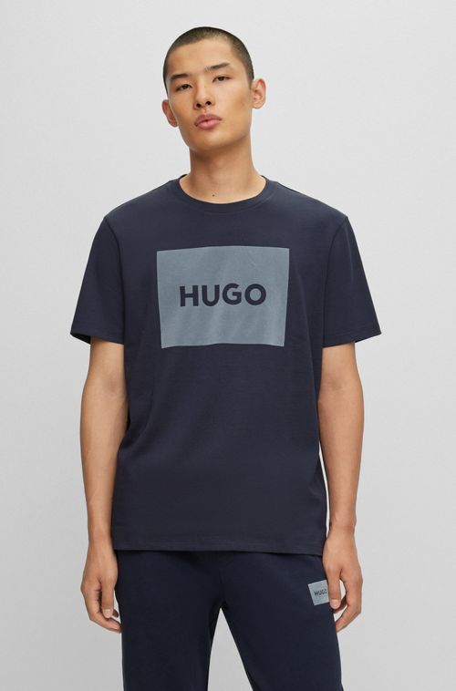 Camiseta Em Algodão Jersey Com Logo Metálico