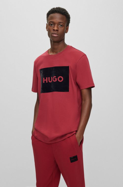 Camiseta Em Algodão Jersey Com Logo Metálico