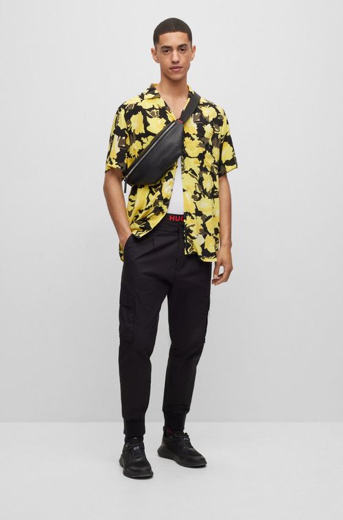 Camisa Relaxed-Fit Em Popline De Estampa Floral