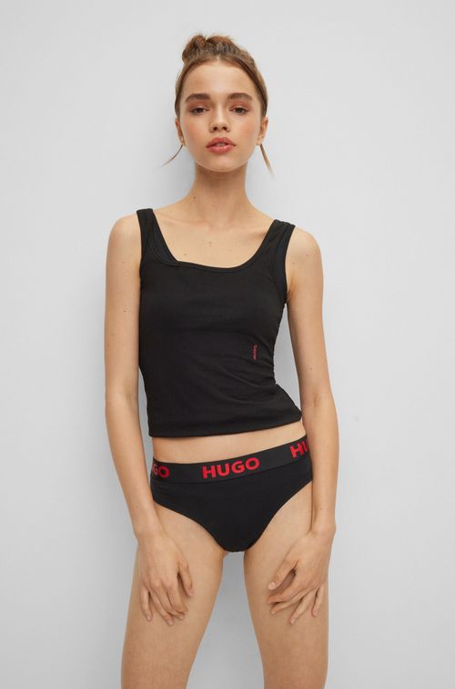 Calcinha Em Algodão Stretch Com Logo