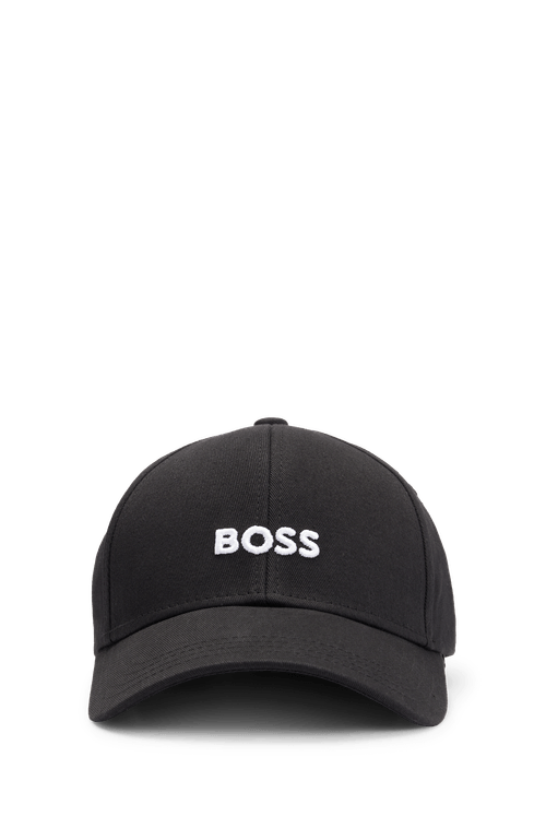 Boné de algodão twill com seis painéis e logo bordado