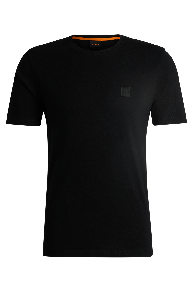 Camiseta De Algodão Com Emblema de Logo