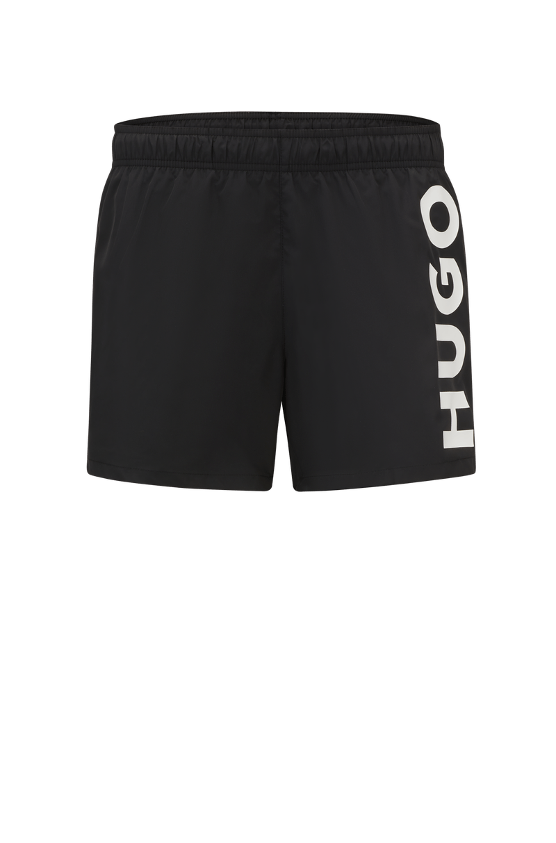 Shorts de banho com estampa de logo em tecido de secagem rápida
