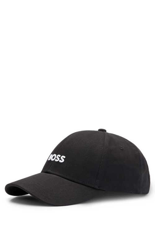 Boné de algodão twill com seis painéis e logo bordado