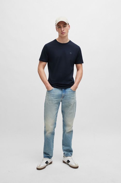 Camiseta De Algodão Com Emblema De Logo