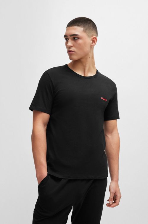 Pack De Três Camisetas Em Algodão Com Logo Estampado