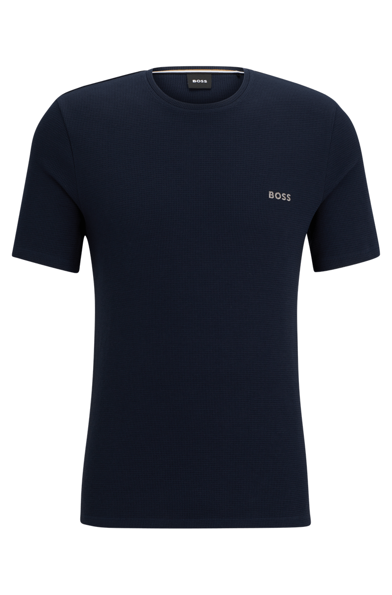 Camiseta Pijama De Algodão Com Logo Bordado
