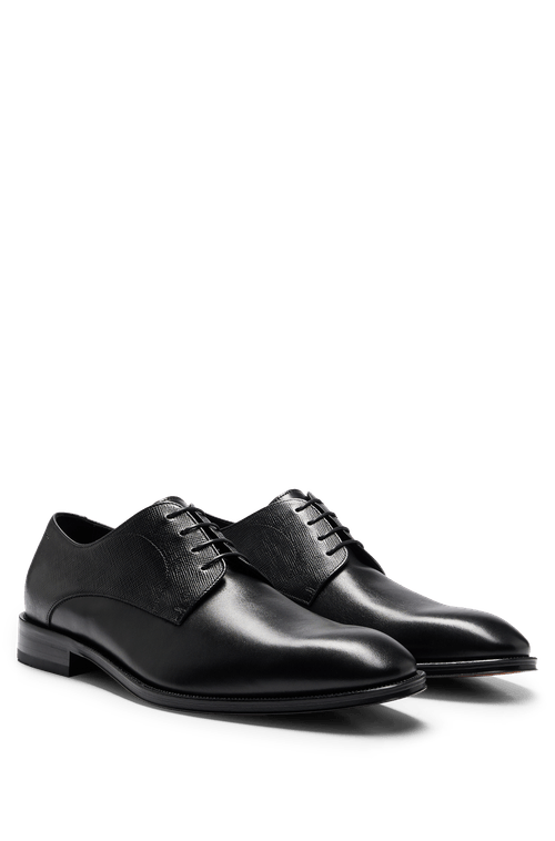 Sapatos Derby Fabricados Na Itália Em Couro Liso E Estampado