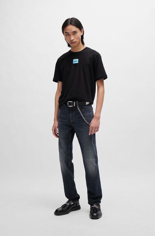 Camiseta De Algodão Com Etiqueta Com Logo