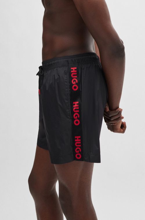 Shorts De Banho Totalmente Forrados Com Fita De Logo