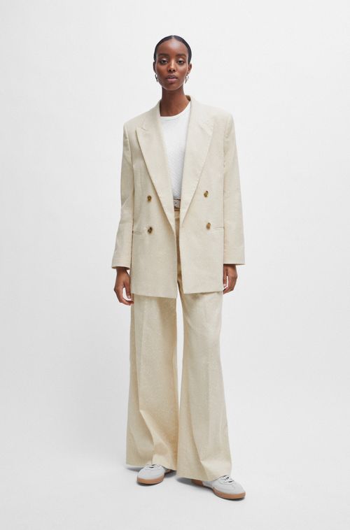 Camiseta De Algodão Com Mistura Em Monogramas De Malha Em 3D