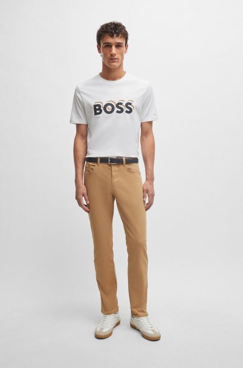 Calça Jeans Ajustável Ao Corpo Em Malha
